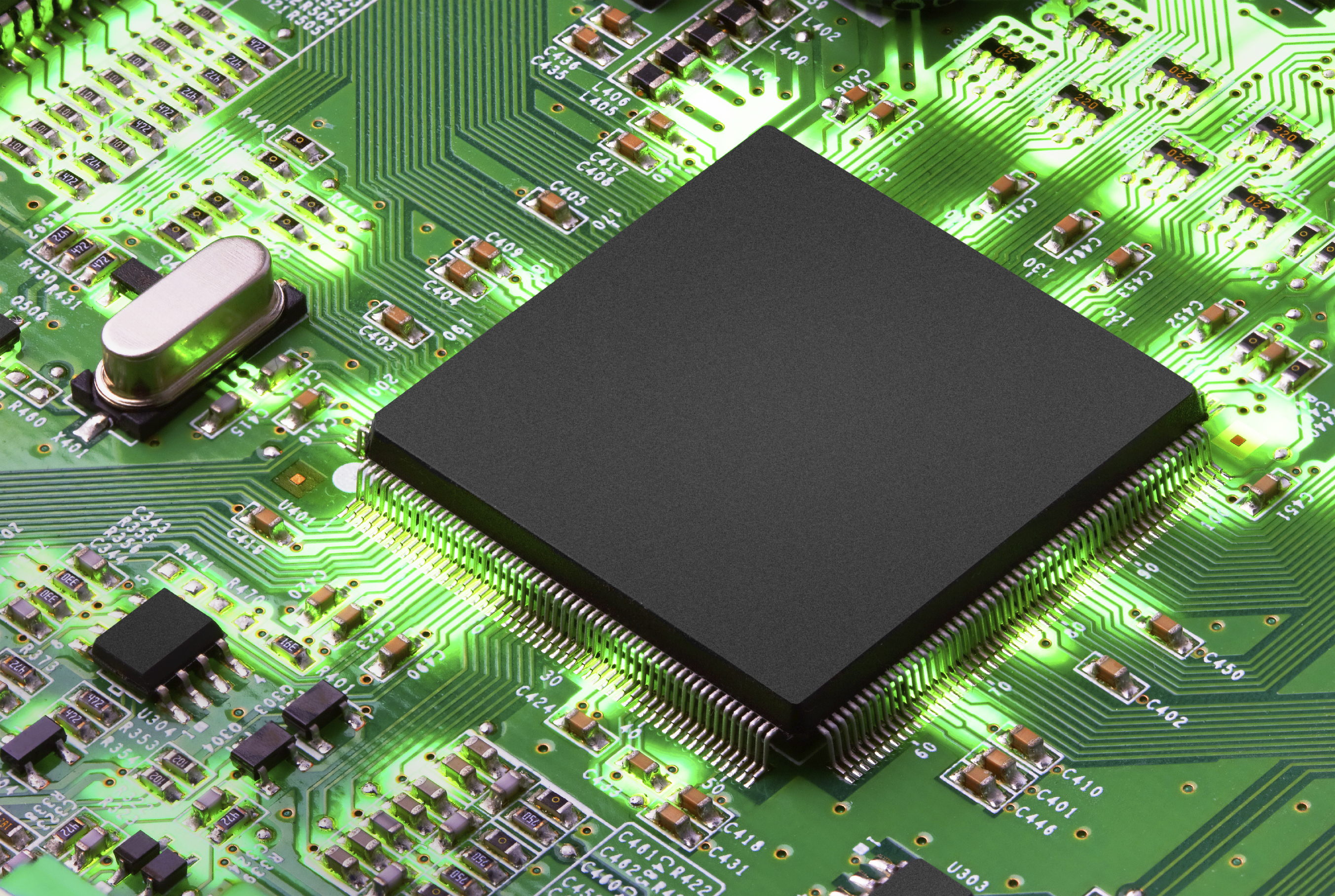 Что такое электроника. Производитель чипов TSMC. Электронные микросхемы. Компьютерная микросхема. Чип на плате.